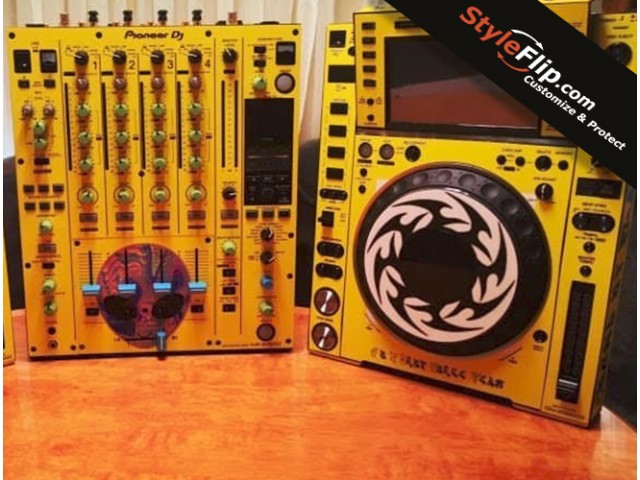 Pioneer DJM 900 Nexus 2 CDJ 2000 Custom StyleFlip Decal Skin Wrap Yellow Design Alien