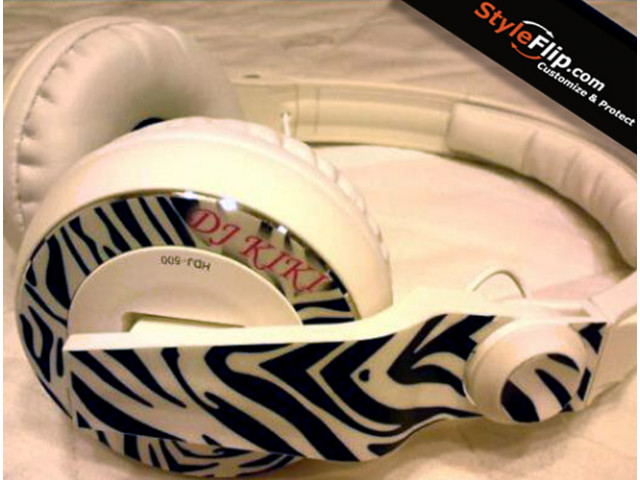 Pioneer HDJ-500 Styleflip Custom Black & White Zebra Skin