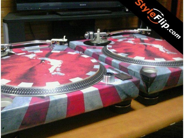 Pioneer PLX-1000 Custom Red White Japan Skin Decal