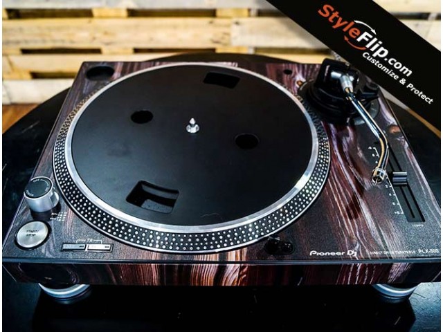 Pioneer PLX-500 Dark Wood Grain Skin