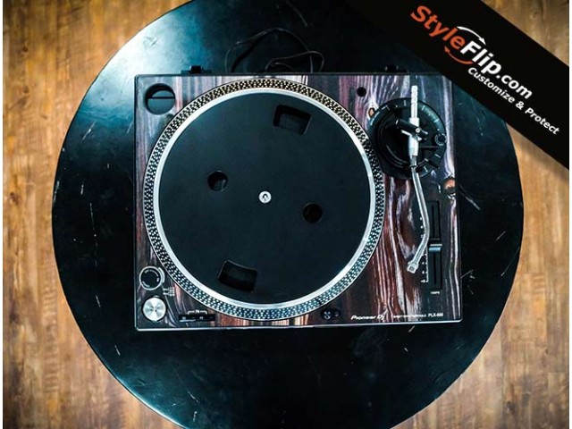 Pioneer PLX-500 Dark Wood Skin Custom