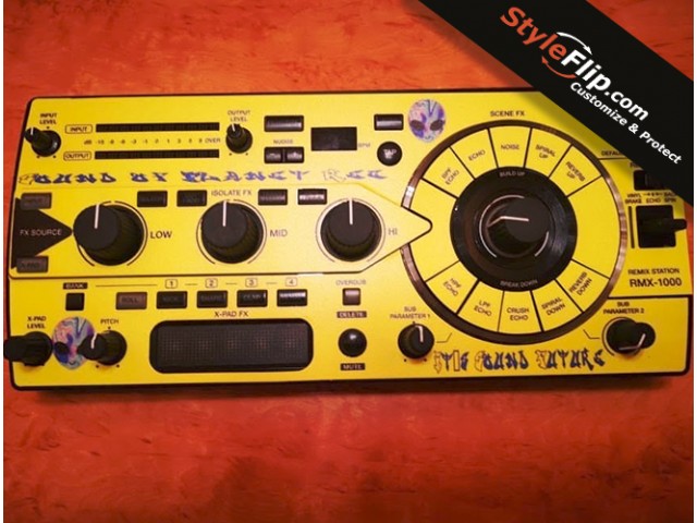 Pioneer RMX-1000 Custom Skin StyleFlip Decal Yellow Clean Minimal Design RMX