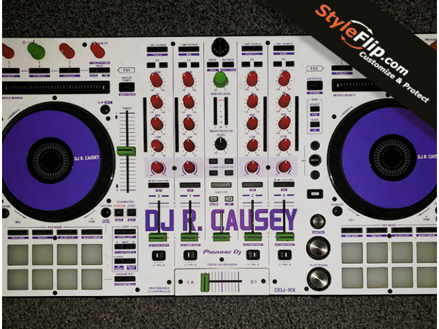 Pioneer DDJ RX Custom StyleFlip Skin Decal DJ Causey Purple