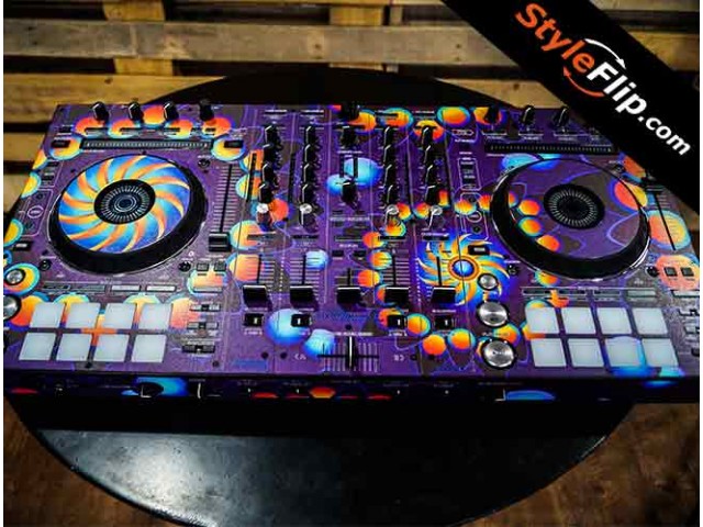 Pioneer DDJ RX Skin Purple Custom Swirl Psychedelic