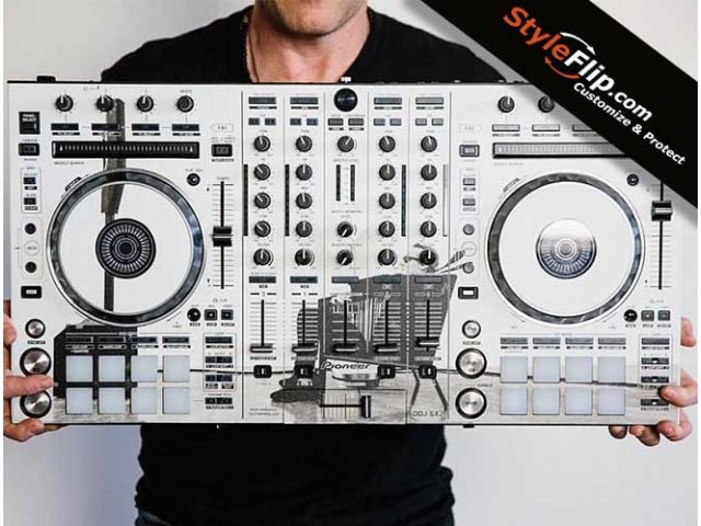Pioneer DDJ SX2 Custom Skin Black White Minimal Design