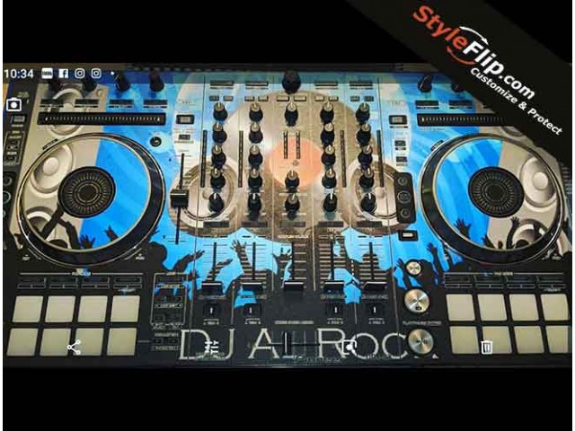 Pioneer DDJ SX Custom Skin Styleflip DJ Abstract Blue