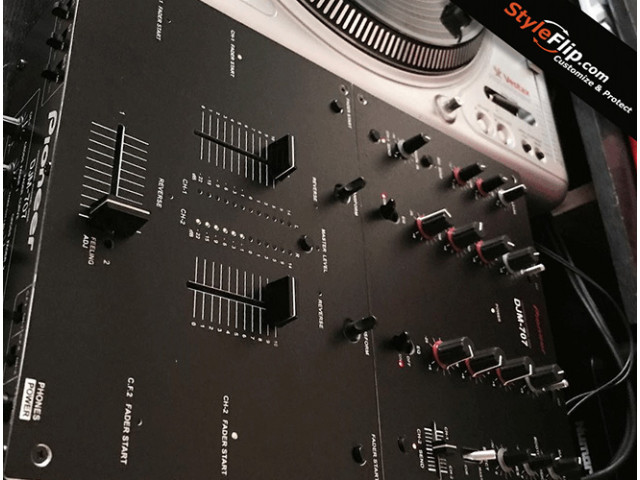 Pioneer DJM 707 Black Custom Skin Styleflip
