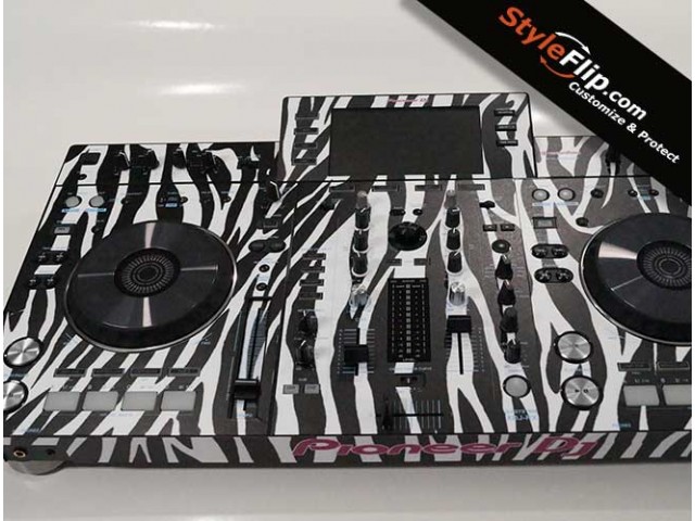 Pioneer XDJ-RX Custom DJ Skin Zebra Print Styelflip