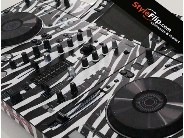 Pioneer XDJ-RX Custom Skin Styleflip Zebra Print -  Close