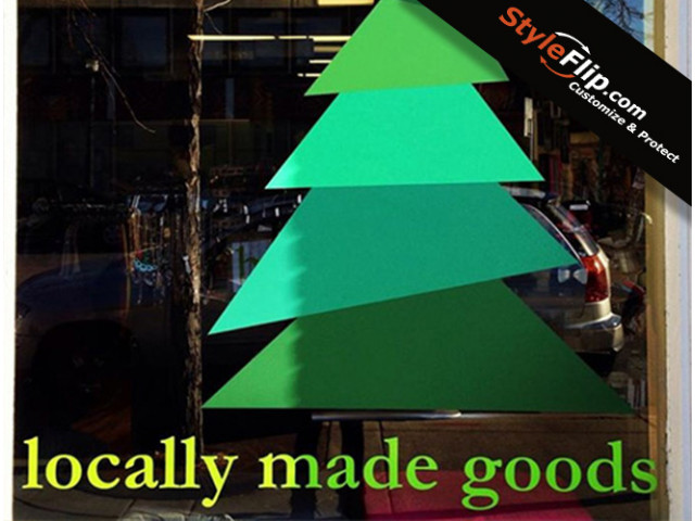 Poster Locally Made Goods Green Pine Tree Custom Vinyl