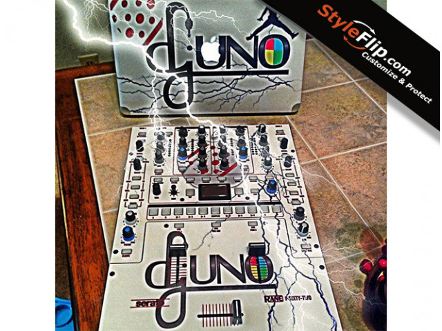Rane 62 Custom Styleflip Skin DJ Juno White Lightning