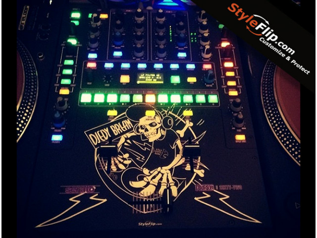 Rane 62 Custom Skin DJ Bream Skeleton Lightning Bolts