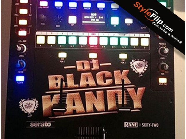 Rane Rane Sixty Two Styleflip Custom Skin DJ Black Kandy