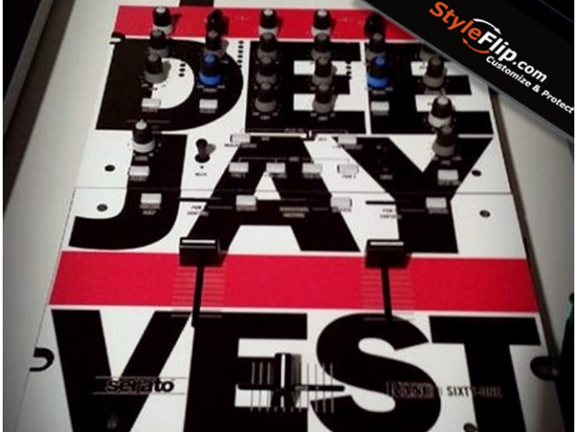 Rane Sixty-One Styleflip Custom Skin Red White DJ Vest