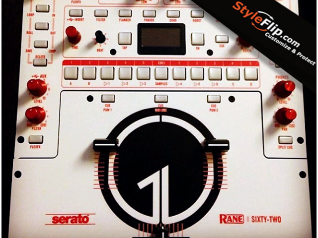 Rane SIXTY-TWO Styleflip Custom Skin Decal Simple White