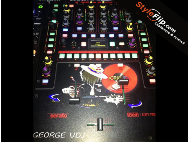 Rane Sixty Two Styleflip Custom Skin VDJ DJ Blue Arrows
