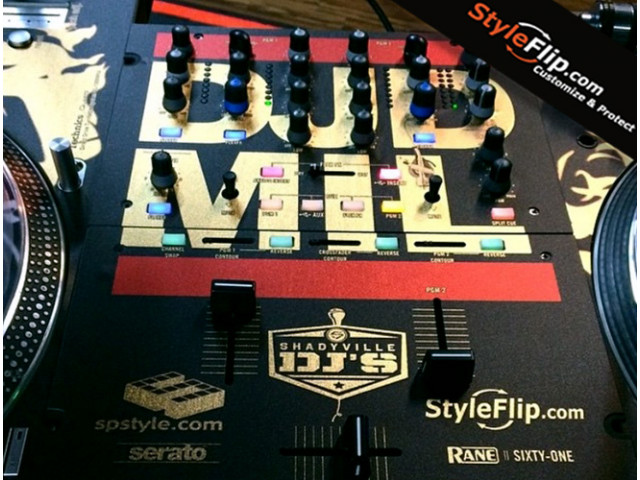Rane SIXTYONE Styleflip Custom Black Yellow Skin Dmill