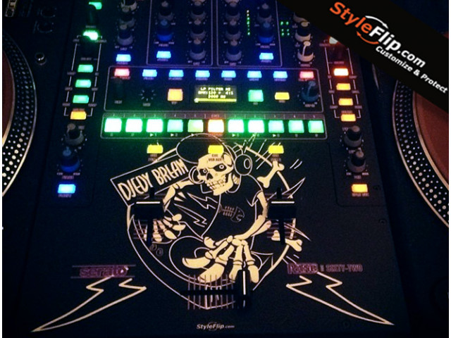 Rane SIXTYTWO Custom Styleflip Skin Decal Bright Skelleton