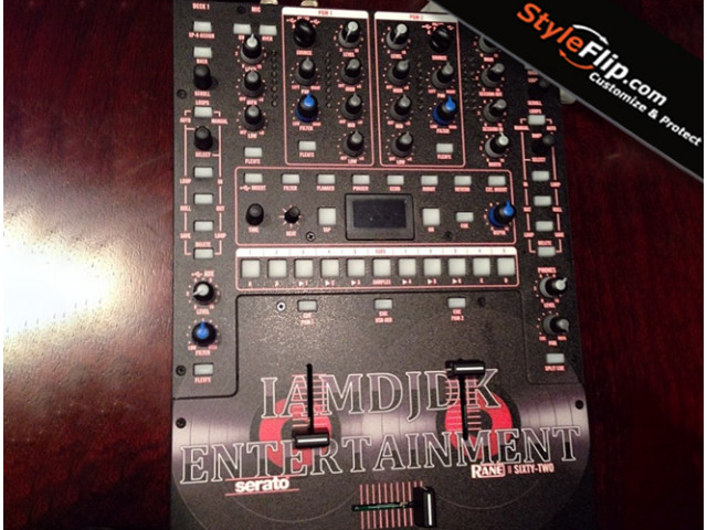 Rane SIXTYTWO Styleflip Custom Black Skin Decal DJ DK