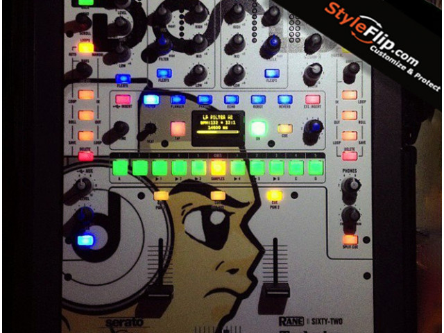 Rane SIXTYTWO Styleflip Custom White DJ Skin Decal