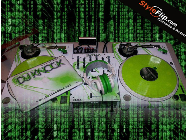Rane TTM 57 & 57 SL Custom Skin Styleflip Green DJ Knock