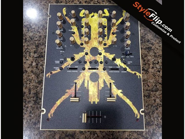 Rane TTM 57 Gold Spider StyleFlip DJ Skin Custom Decal Design
