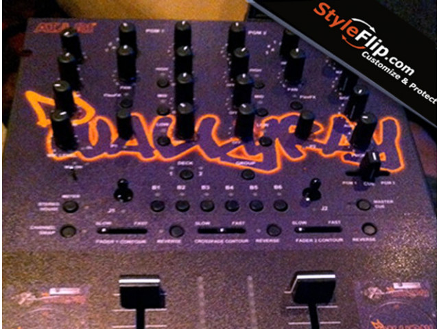 Rane TTM 57 MK2 Custom Skin Purple Black Orange Graffiti