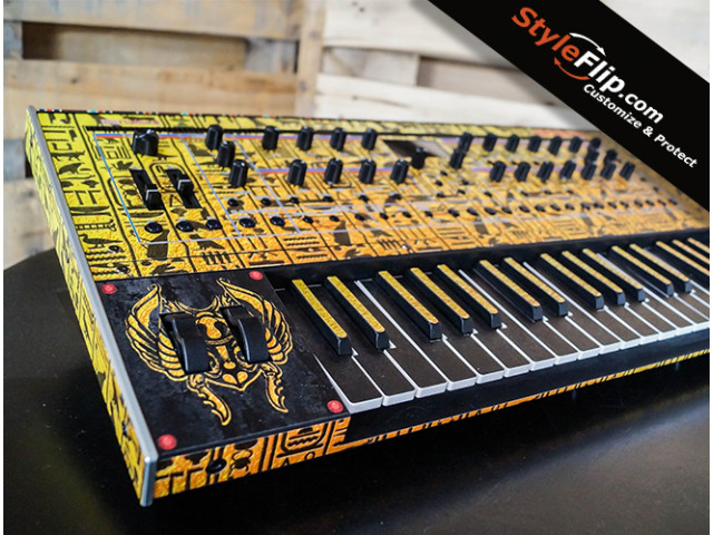 Roland Jupiter XM Custom Skins Hieroglyphs Angled