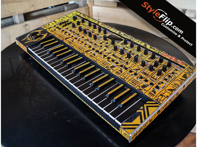 Roland Jupiter XM Custom Skins Hieroglyphs Side 3
