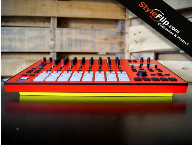 Roland MC-707 Yellow Red Front Custom Skins