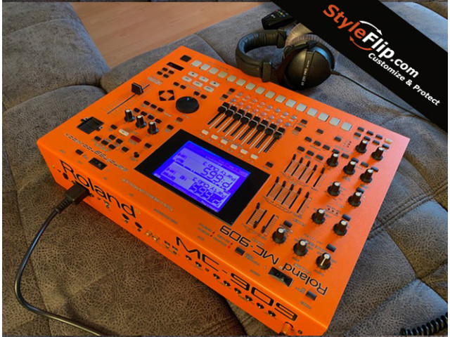 Roland MC 909 Orange Skin Back