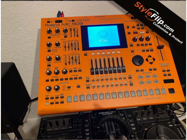 Roland MC 909 Orange Skin Front