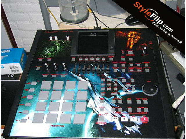 Roland MV 8800 Styleflip Custom Skin Space Ships Planes