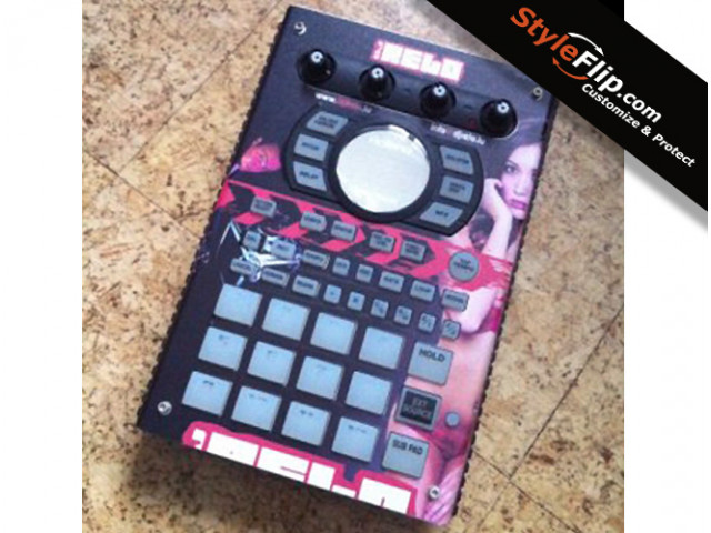 Roland SP-404 Black Red And Pink Custom Styleflip Skin