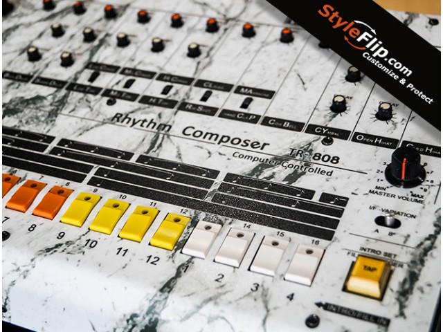 Roland TR-808 Custom White Marble Styleflip Skin