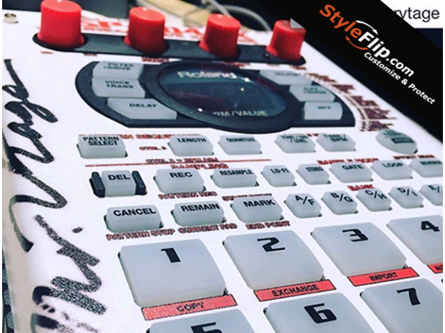 Roland SP-404 SX Custom Skin Styleflip Red White