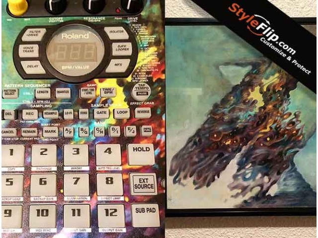Roland SP 404 SX Psychedelic Custom Skin Styleflip