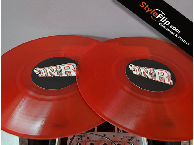 Serato Clear Control Vinyl Record Custom Skin DNR Red