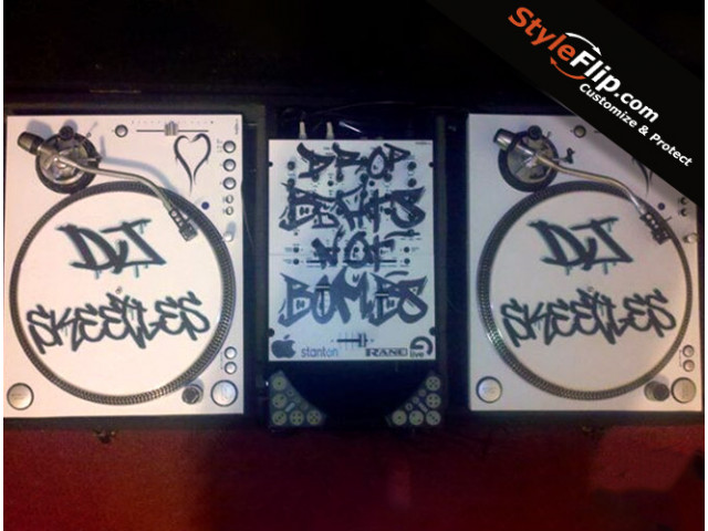Stanton STR8 150 Rane TTM 57 SL Custom DJ Skeetles Hearts Bombs Skin