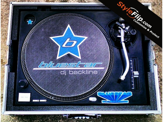 Styleflip Custom Black Slipmat Blue Star DJ Backline