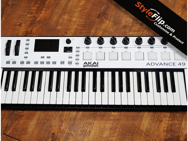 Styleflip All White Akai Advance 49 Custom Skin Decal