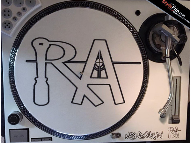Technics 1200 & Slipmat Styleflip Custom Skin White RA