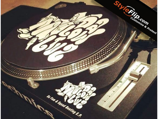 Technics SL 1200 Custom Skin Black Da Low Slipmat