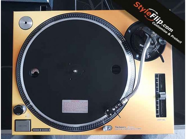 Technics SL 1210 Custom Skin StyleFlip Decal Gold DJ