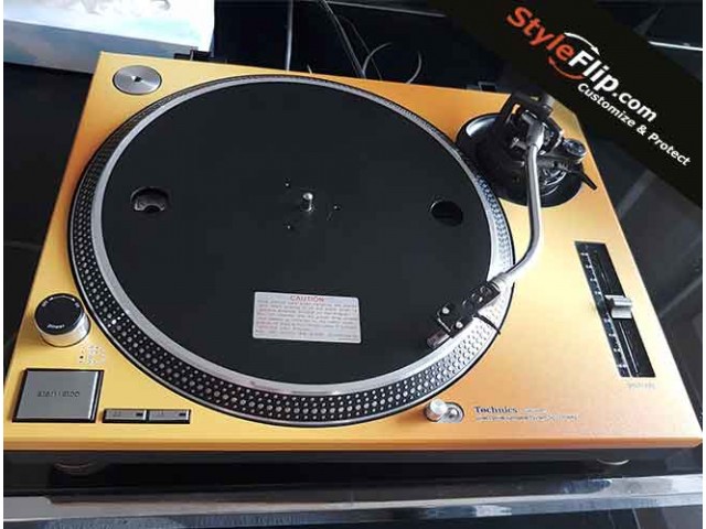 Technics SL 1210 Custom Skin StyleFlip Decal Gold DJ 2