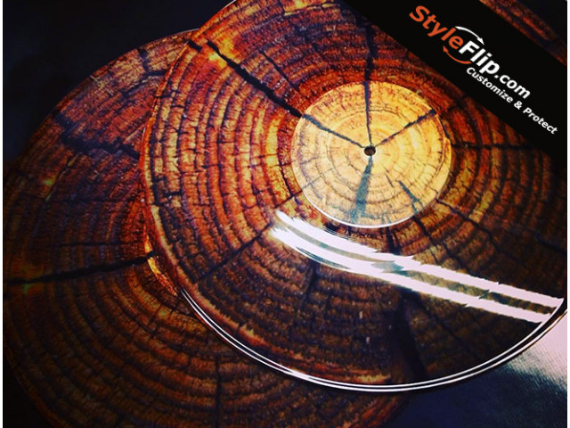 Tree Trunk Wood Serato Record Custom Label Styleflip