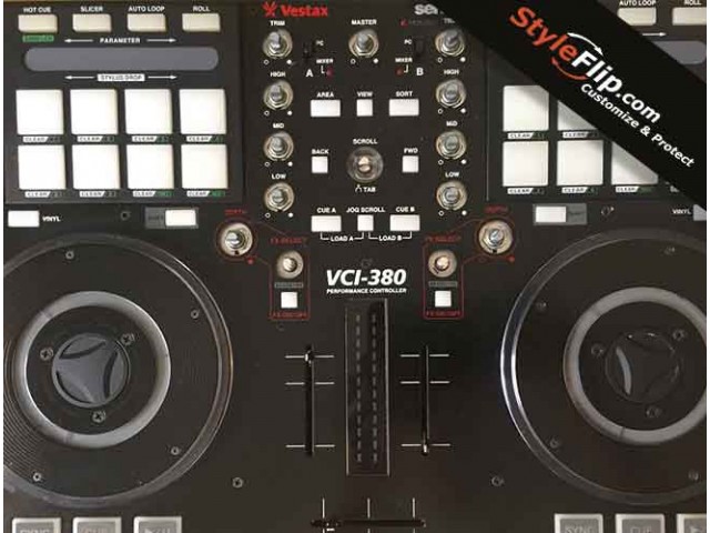 Vestax VCI-380 Styleflip Clean Black Custom DJ Skin