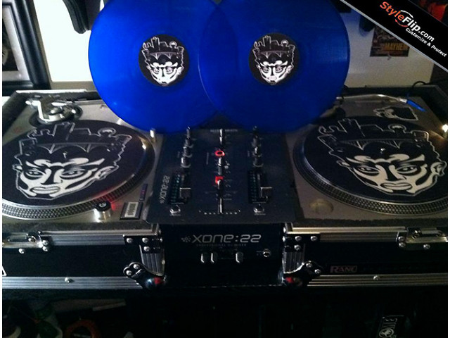 Vinyl Records Mask City Blue Slipmats Custom Styleflip