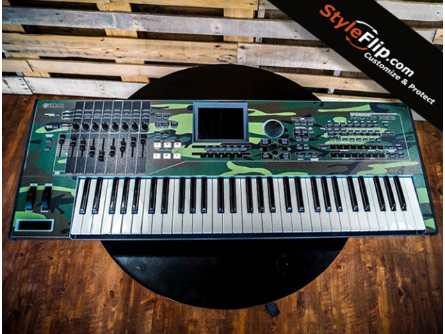 Yamaha Motif XS6 Green Camo Styleflip Skin Main Photo