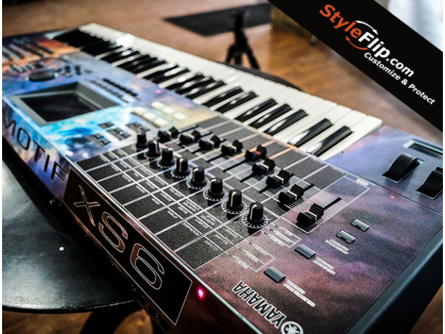Yamaha Motif XS6 Galaxy Space Custom Keyboard Skin